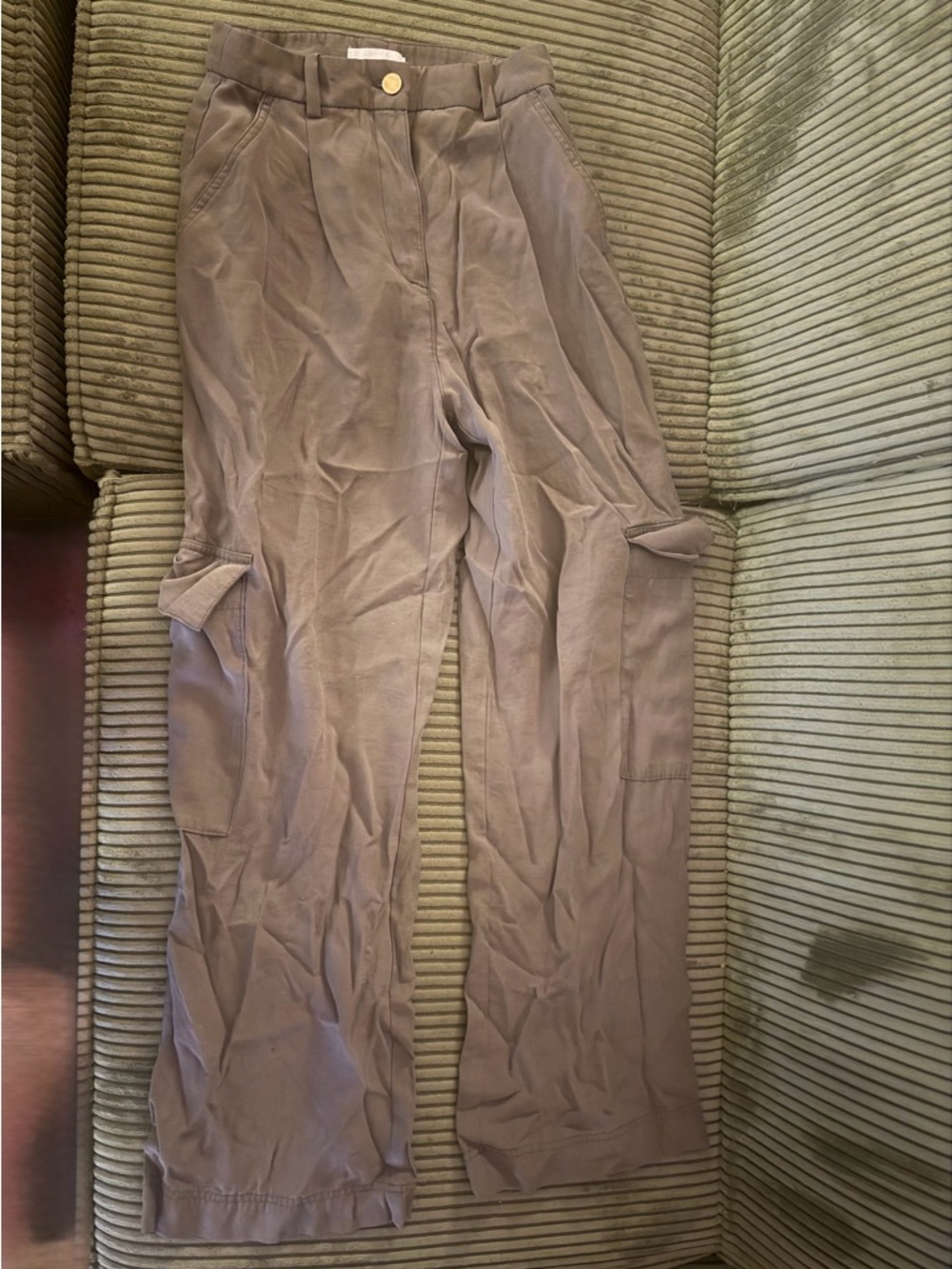 H&M Women's Cargo Trousers in Taupe